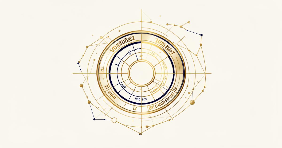 Golden Vedic kundli chart with a compatibility score dial for kundli matching